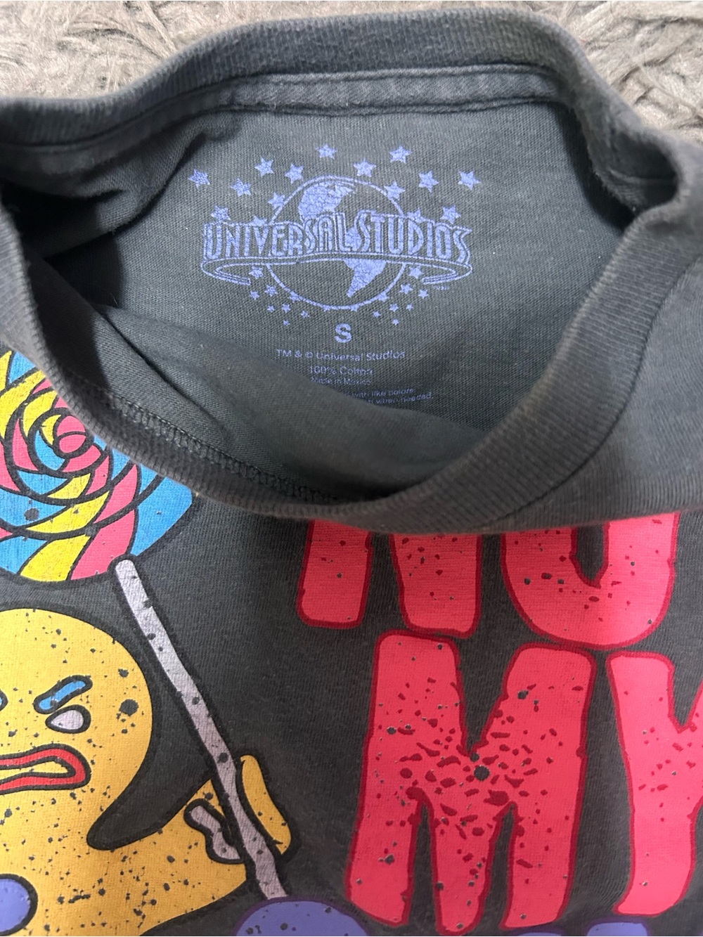 Universal Black Shrek 'Not My Gum Drop Buttons' Tee with Colorful Graphic S - Picture 2 of 4
